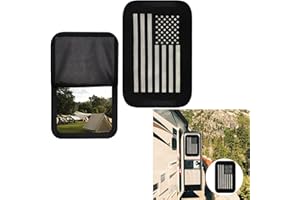 CORRBPEN 25x16 RV Door Sun Shade Cover, rv Door Window Shade Cover with UV Protection and Privacy Features, RV Door Window Cover Accessories Fits for Most Rv Interior Door Window Oxford Materials Black