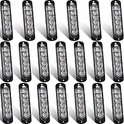 20 Pack LED Emergency Strobe Lights 6 LED Amber
