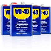 WD-40 Original Formula, Multi-Use Product, One Gallon [4-Pack] | Drives Out Moisture, Prevents Rust and Corrosion, Frees Stuck Parts, Removes Grease and Grime, Lubricates Hinges