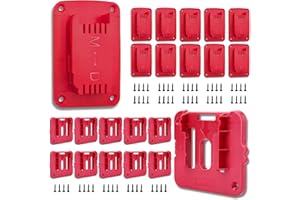 [ 20 Pack ] Power Tool & Battery Holder for Milwaukee | Heavy Duty Mounts, Secure Storage, Compact Tool Storage Solution for 