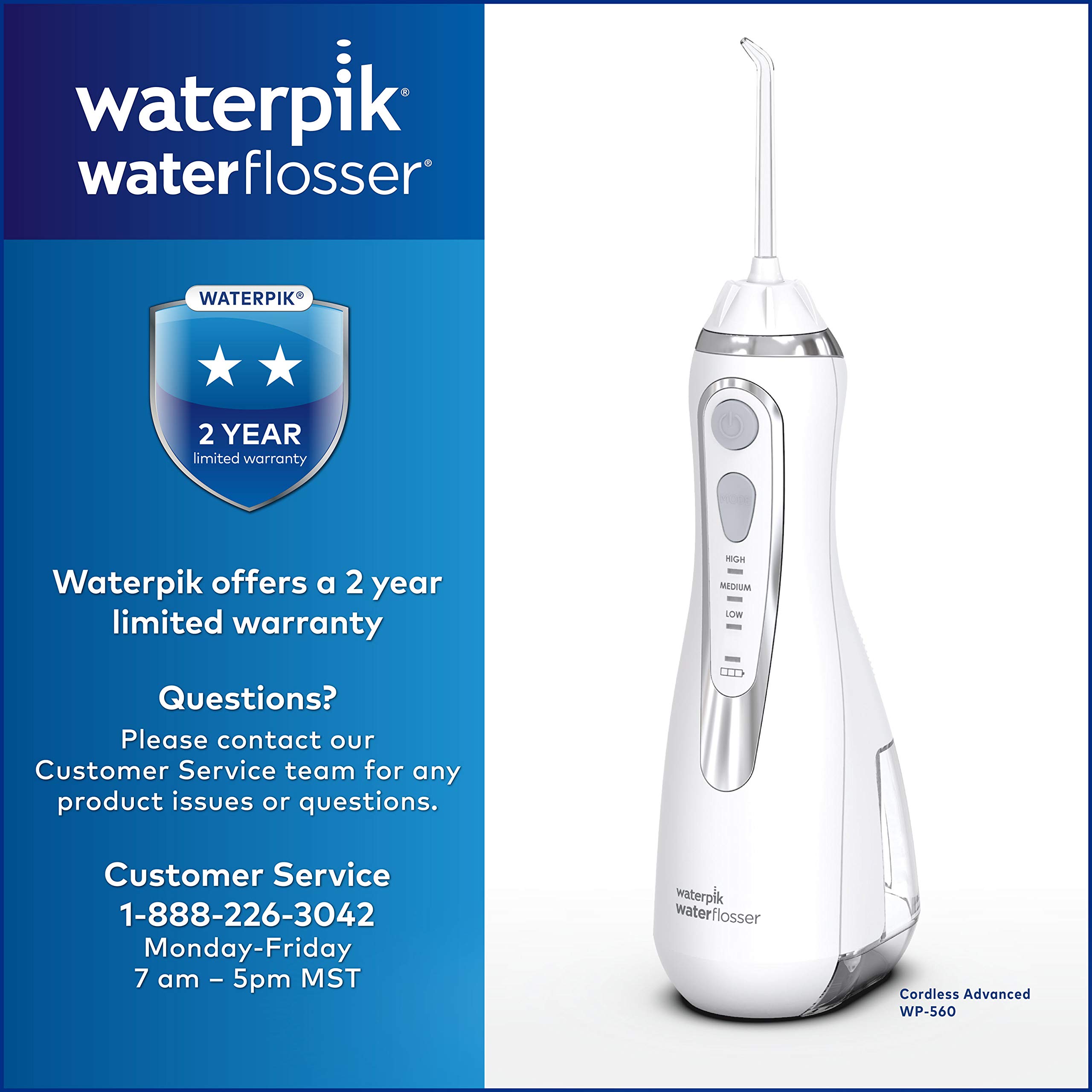 Waterpik Cordless Water Flosser Rechargeable Portable Oral irrigator