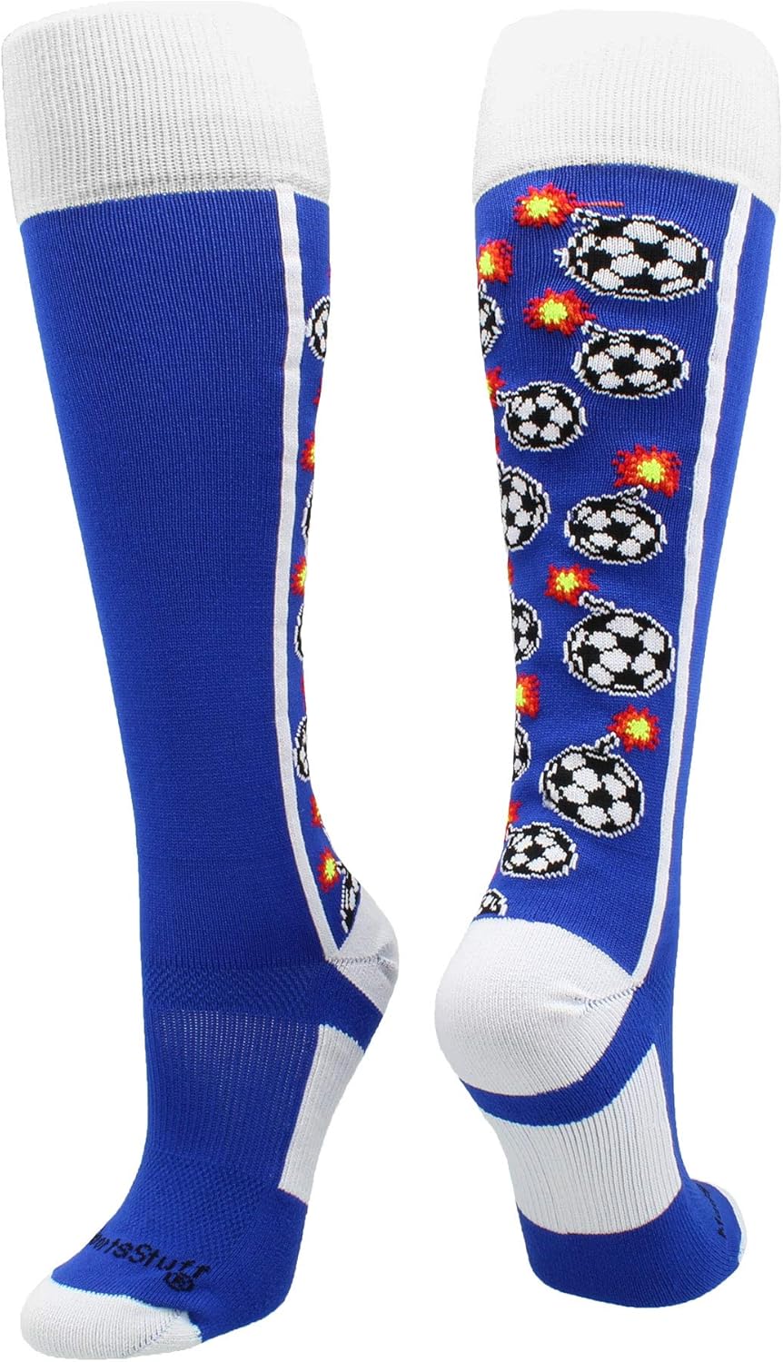 MadSportsStuff Bomber Soccer Socks Over The Calf Length (Multiple Colors) : Clothing