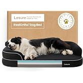 LE SURE RealOrtho&trade; XL 3-Layer Orthopedic Dog Beds Large Sized Dog,42" Black | Premium Memory Foam Orthopedic Bed for Senior Joint Support with Waterproof Washable Cover, Comfort Couch Sofa for Deep Sleep