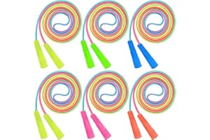ZATAYE Kids Jump Rope, Colorful Gradient Nylon Skipping Ropes for Children, 7.55FT Adjustable Length, Plastic Handles, Lightweight Jumping Ropes for Schools, Events, and Family Fun
