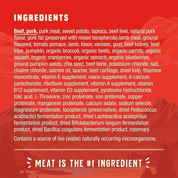 STELLA & CHEWY’S WILD RED DRY DOG FOOD RAW BLEND HIGH PROTEIN GRAIN & LEGUME FREE RED MEAT RECIPE, 3.5 LB. BAG