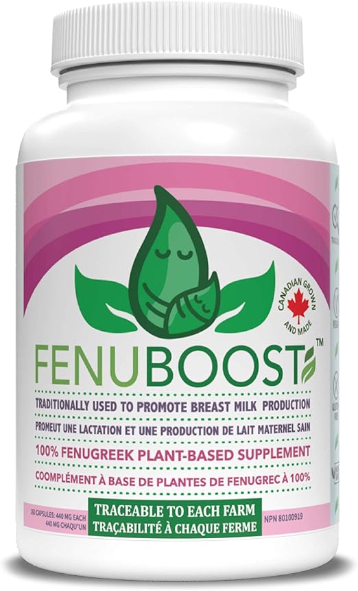 FENUBOOST Fenugreek Breastfeeding Supplement 100 Grown & Made in