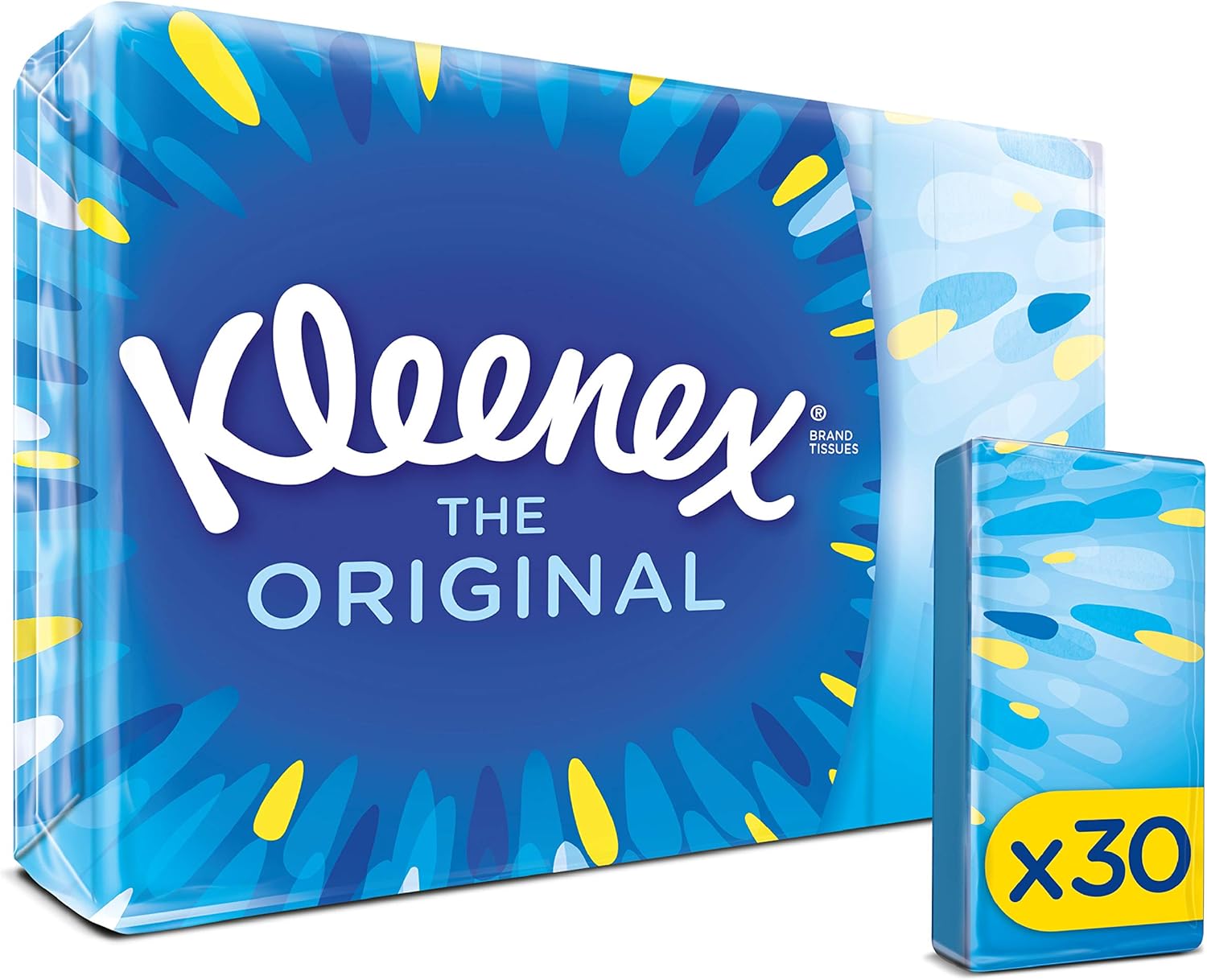 Kleenex Pack de 30 paquetes de pañuelos faciales originales Amazon