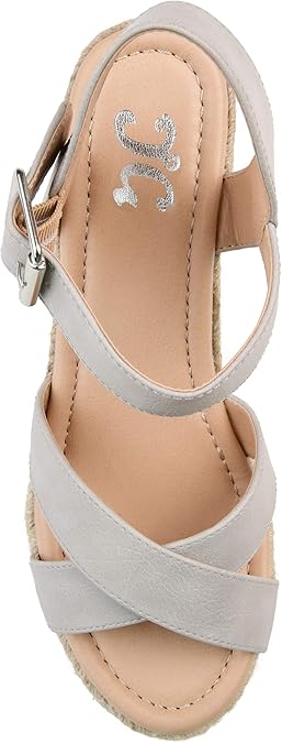 journee collection dryden espadrille wedge sandal