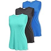 COOrun Women's Sleeveless Athletic Yoga Tank Tops Pack of 3