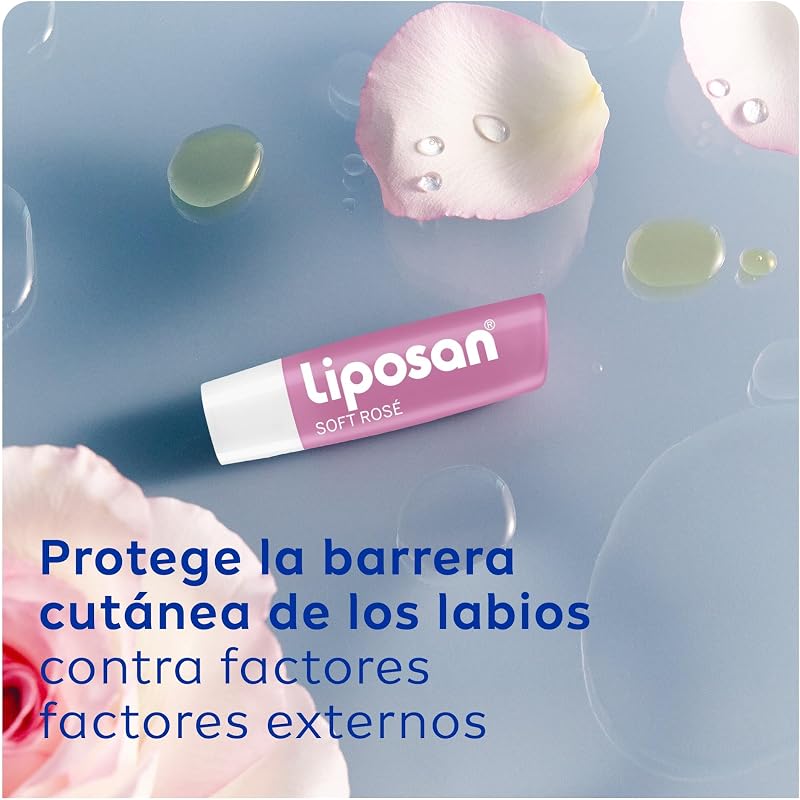 Soft Rosé (1 x 4,8 g), bálsamo labial rosa, cacao de labios para un brillo suave y luminoso, bálsamo hidratante para unos labios sedosos e hidratados