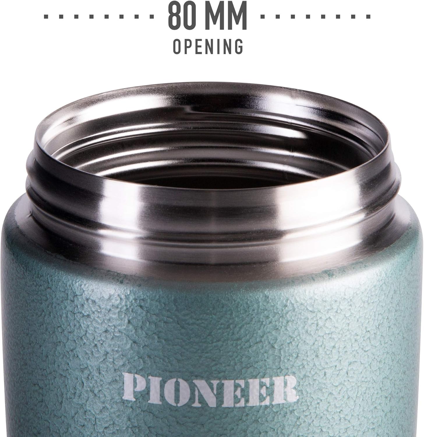 Pioneer Vacuum Insulated Leakproof Soup/Food Flask with Spoon, 8 Hours Hot 24 Hours Cold, Metallic Green, 380 ml - Image 4