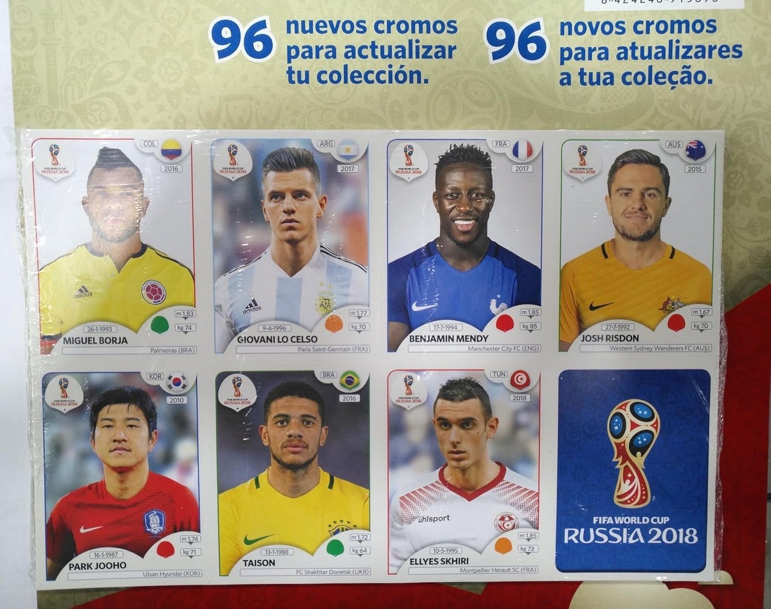 Panini Pack 96 CROMOS ACTUALIZACION Mundial Rusia 2018: Amazon.es: Juguetes y juegos