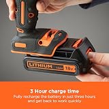 BLACK+DECKER 18V Hammer Drill 1400RPM 2 Speed Cordless Battery Charger Kitbox view 8