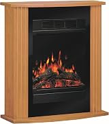 Dimplex Orvieto Electric Fire Suite Oak Optiflame LED Heater 1.5kW Free Standing view 6