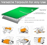 SolaDirect Waterproof Tarpaulin 2 x 3 m with 4 Ball Bungees Green view 2