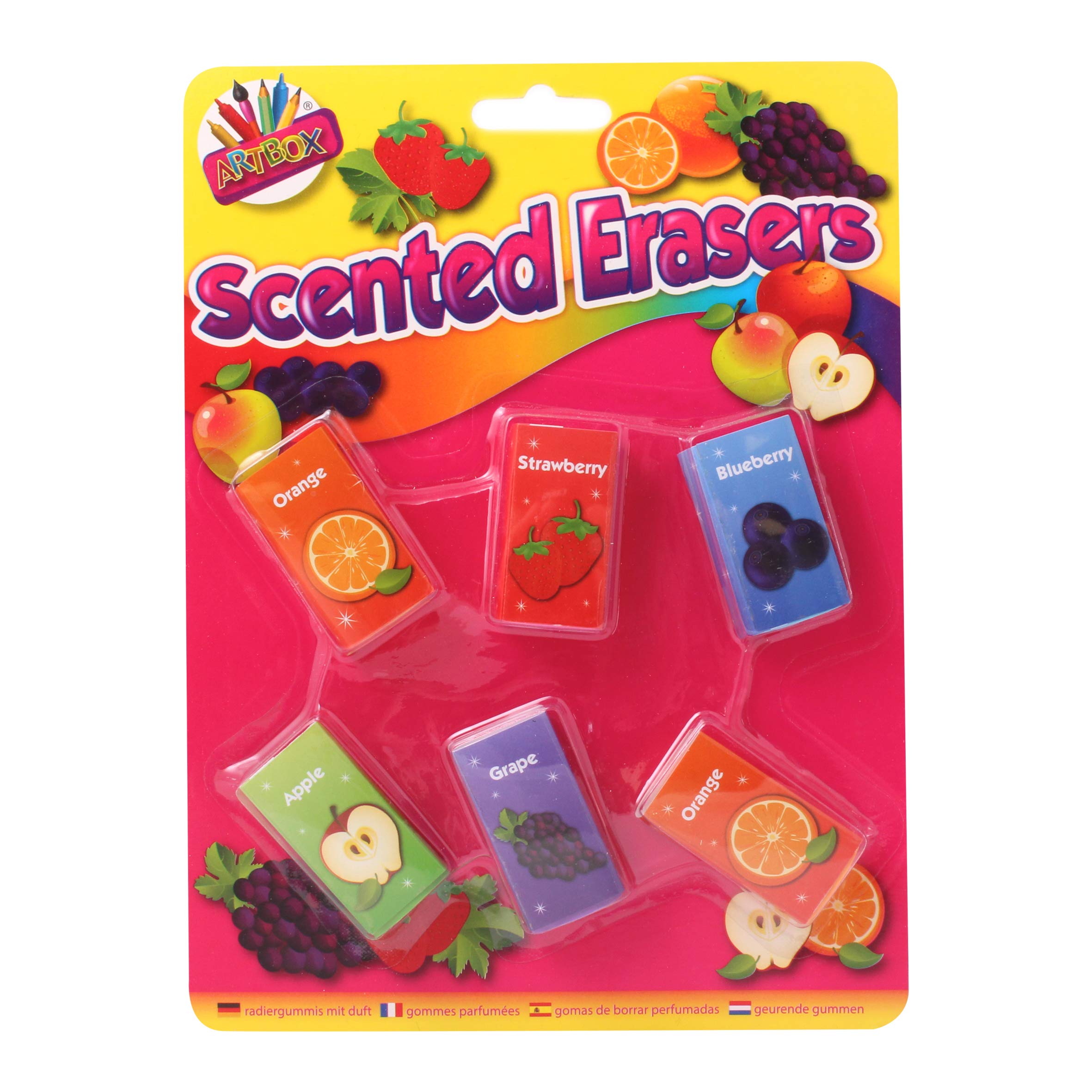 ARTBOX Scented Novelty Eraser (Pack of 6), Orange, 4175