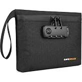 Smell Proof Bag, Large Odor Proof Bag with Combination Lock Odorless Pouch | 7"x 6" Activated Carbon Fabric Airtight Organizer for Home &amp; On-the-Go Gift Ideas