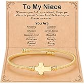 Kidbbi You Are God's Gift – Bible Verse Christian Gold Cross Bangle For Teen Girls Christmas, Birthday Gifts for Granddaughter, Daughter, or Niece