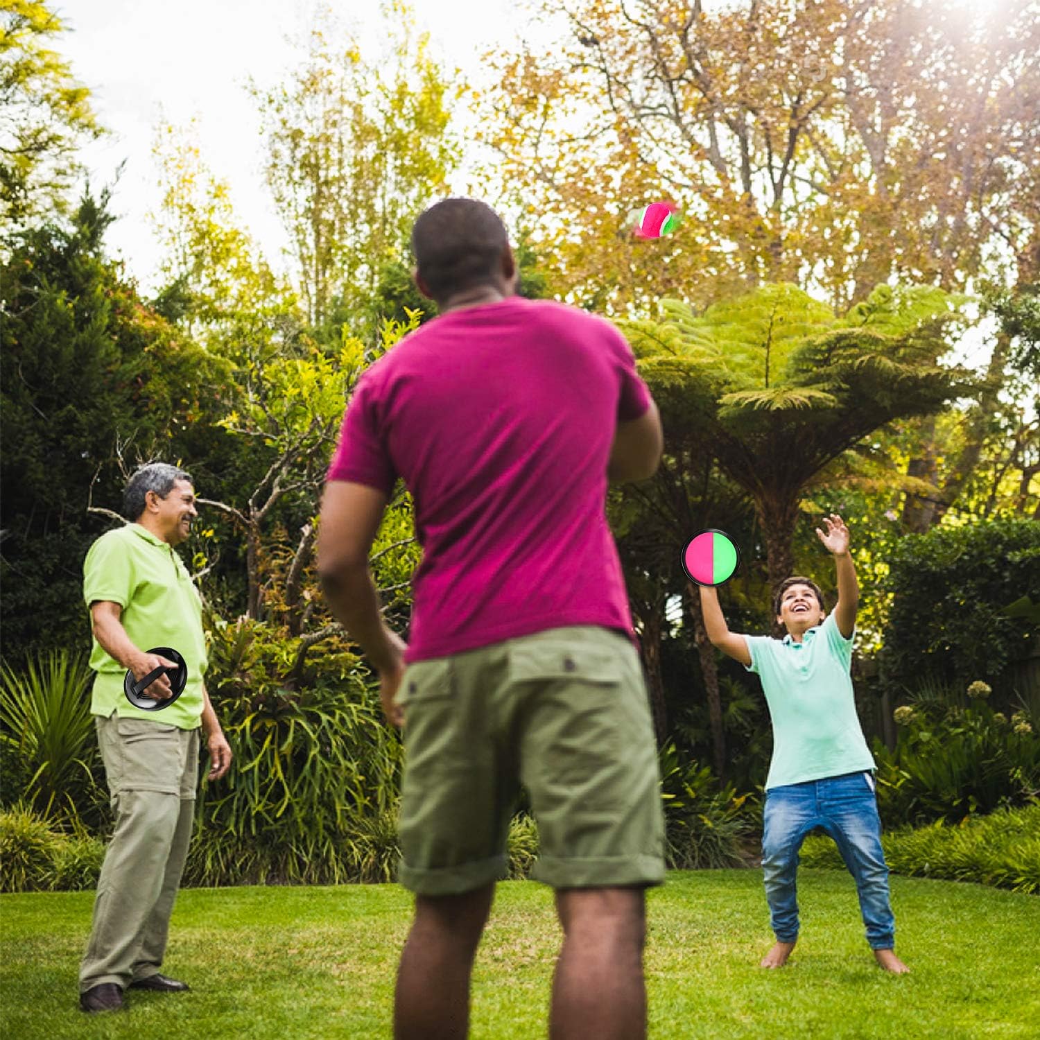 Velcro Catch Ball Set Hook and Loop Sticky Ball Fun Indoor Outdoor Sports for Kids and Adults