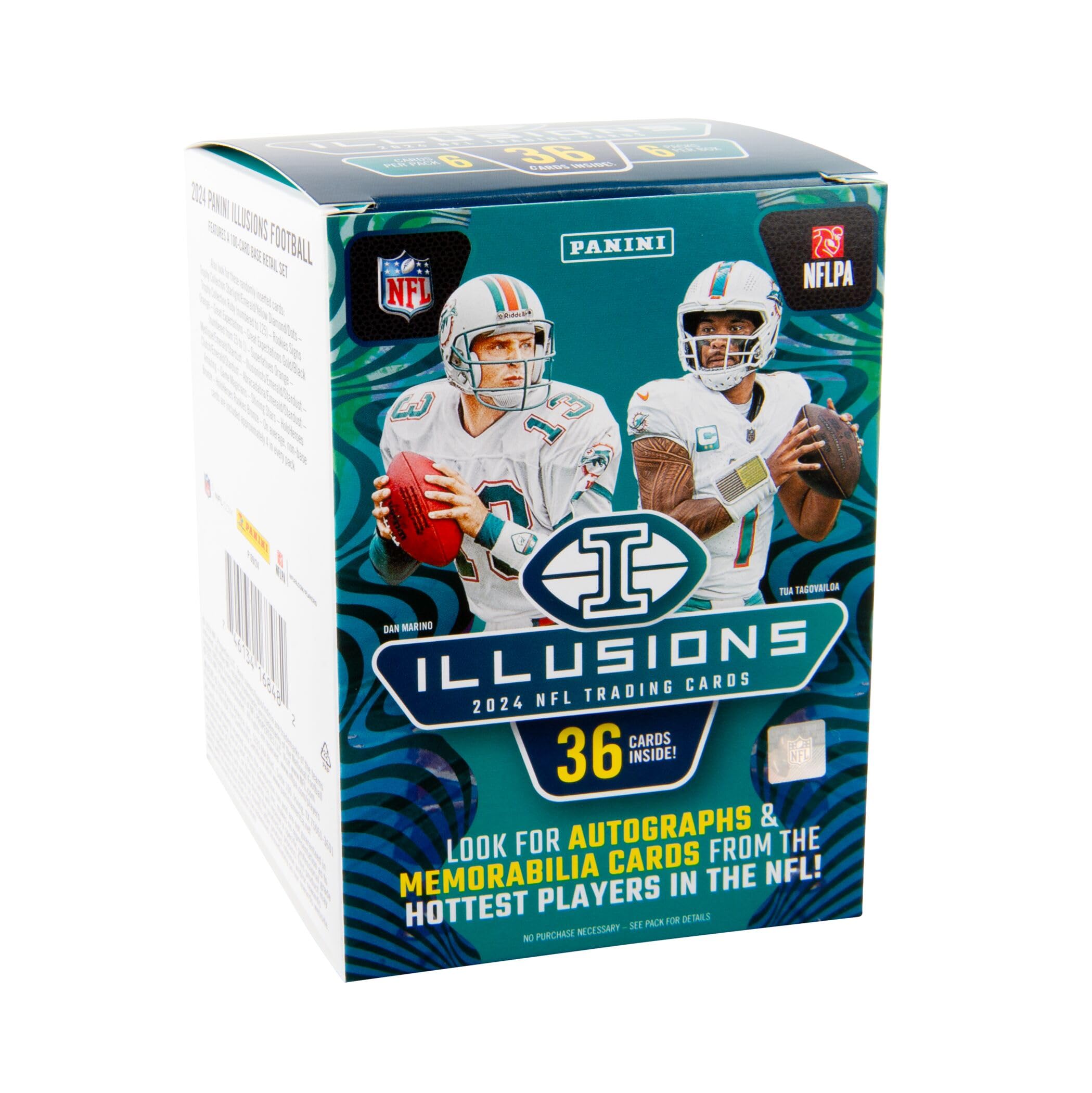 Photo 1 of 2024 Panini Illusions Football Blaster Box, 6 Packs Per Box, 6 Cards Per Pack