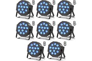 Rechargeable Par Lights, RGBW LED Uplights Battery Powered Stage Light, HOLDLAMP Par Can DJ Lights Sound Activated with Remote & DMX Control for Festival Party Event Wedding Bar.