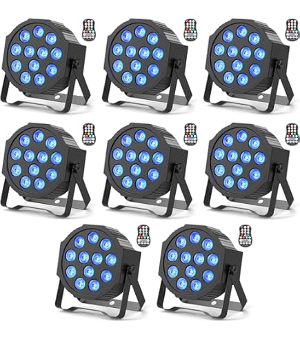 Amazon.com: JMAZ MAD PAR 4IP 6-Pack 60W RGBWA+UV LED Battery