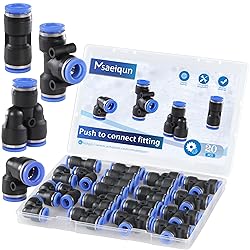 MSAEIQUN 20 Pcs 1/4 Inch od Push to Connect