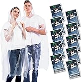 SWOGAA Disposable Rain Ponchos for Kids 6 Pack/Adults 10 and 6 Pack/Ponchos Family 6 Pack Extra Thicker Emergency Ponchos