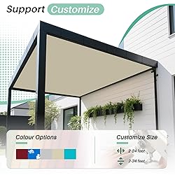 SunnyRoyal 10'x14' Waterproof Sun Shade Sail
