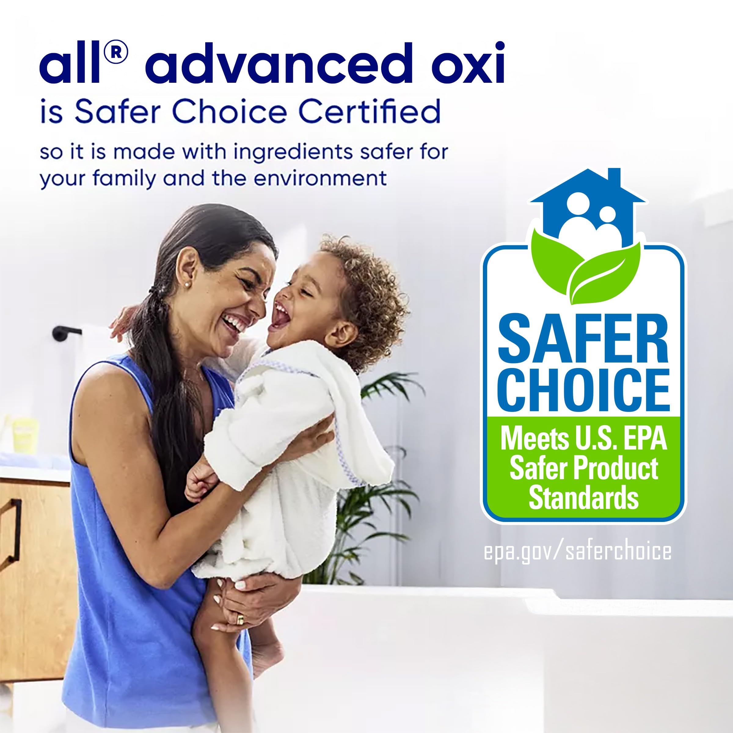 all Liquid Laundry Detergent, Free Clear for Sensitive Skin with OXI, Unscented and Hypoallergenic, 2X Concentrated, 90 Loads