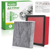 Engine+Cabin Air Filter Fit for 11-26 Durango, 11-21 Grand Cherokee | 2022 Grand Cherokee WK, All Fit 3.6L/5.7L/6.4L, 2pcs, CF11183, CA10755, 99% Filtration Efficiency, Easy Install, Odor control