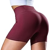 Seamless High Waisted Tummy Control Squat Proof Yoga Workout Gym Bike Shorts for Women 5inch