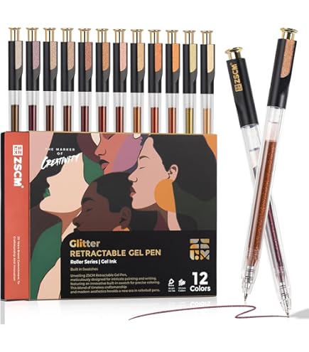 ZSCM Caneta de gel retrátil para colorir adultos, 60 cores de