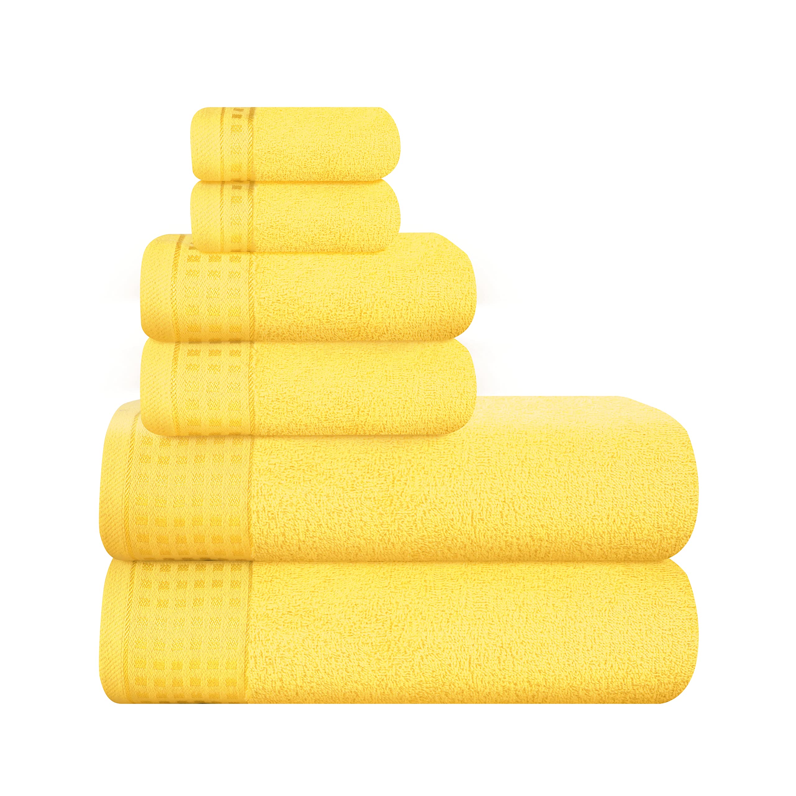 Photo 1 of *MISSING PARTS UNKNOWN*
GLAMBURG 100% Cotton Ultra Soft 6 Pack Towel Set, Contains 2 Bath Towels 28x55 Inches, 2 Hand Towels 16x24 Inches & 2 Wash Coths 12x12 Inches, Compact Absorbent Lightweight & Quickdry - Lime Yellow