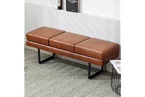 Okeysen Waiting Room Chairs Bench Seat,Office Guest Receptions Bench,57 Inches Conference Room Chairs with 3 Seats,Upholstered Lobby Chairs Salon Shop,Entryway Leather Bench for Bedroom,Living Room