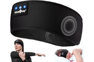 MUSICOZY Sleep Headphones Headband, Wireless Earbuds Earphones Sweat Resistant with Ultra-Thin HD Stereo Speaker, Bluetooth 5.2 for Workout Running Cool Gadgets Unique Gifts