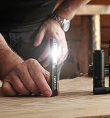 Lighthouse L/ USB Rechargeable Aluminium LED Torch 200 Lumens 30M Beam view 2