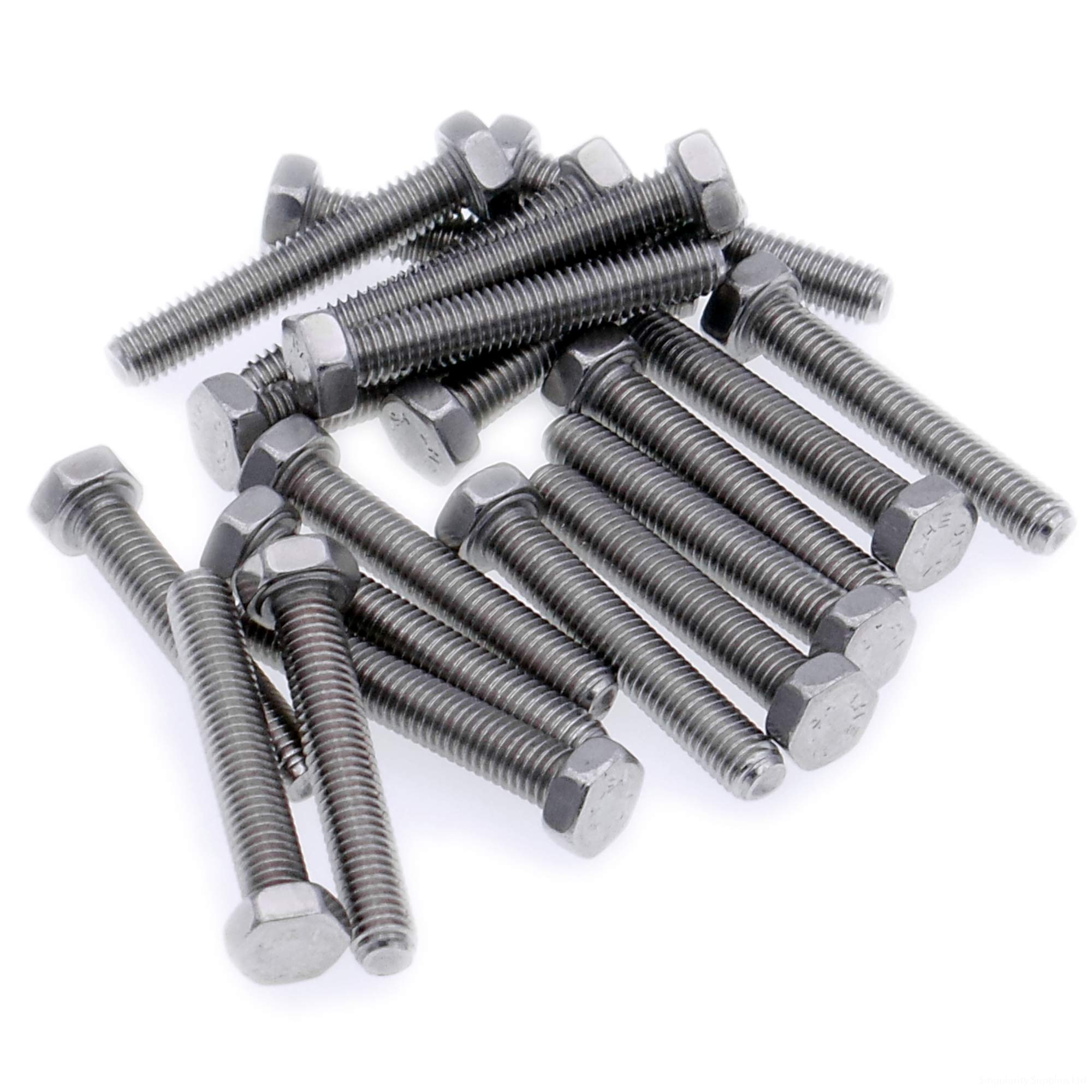 M4 (4mm x 20mm) Hex Bolt (Fully Threaded Setscrew) - Stainless Steel (A2) (Pack of 20)