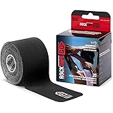 RockTape Go Gentle Adhesive Pre-Cut Kinesiology Tape (Black)