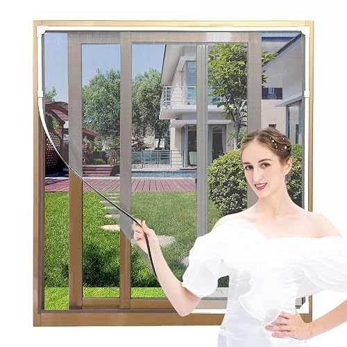 AMLOOPH Magnetic Window Screen Mesh Frame Replacement Kit Flex ...