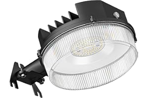 CINOTON LED Barn Light, Dusk to Dawn Outdoor Lighting, 42W 4950LM 5000K Daylight, Exterior Security Flood Light with Photocell, UL Listed, IP65 Waterproof Outside Area Fixture for Street, Black 1 Pack