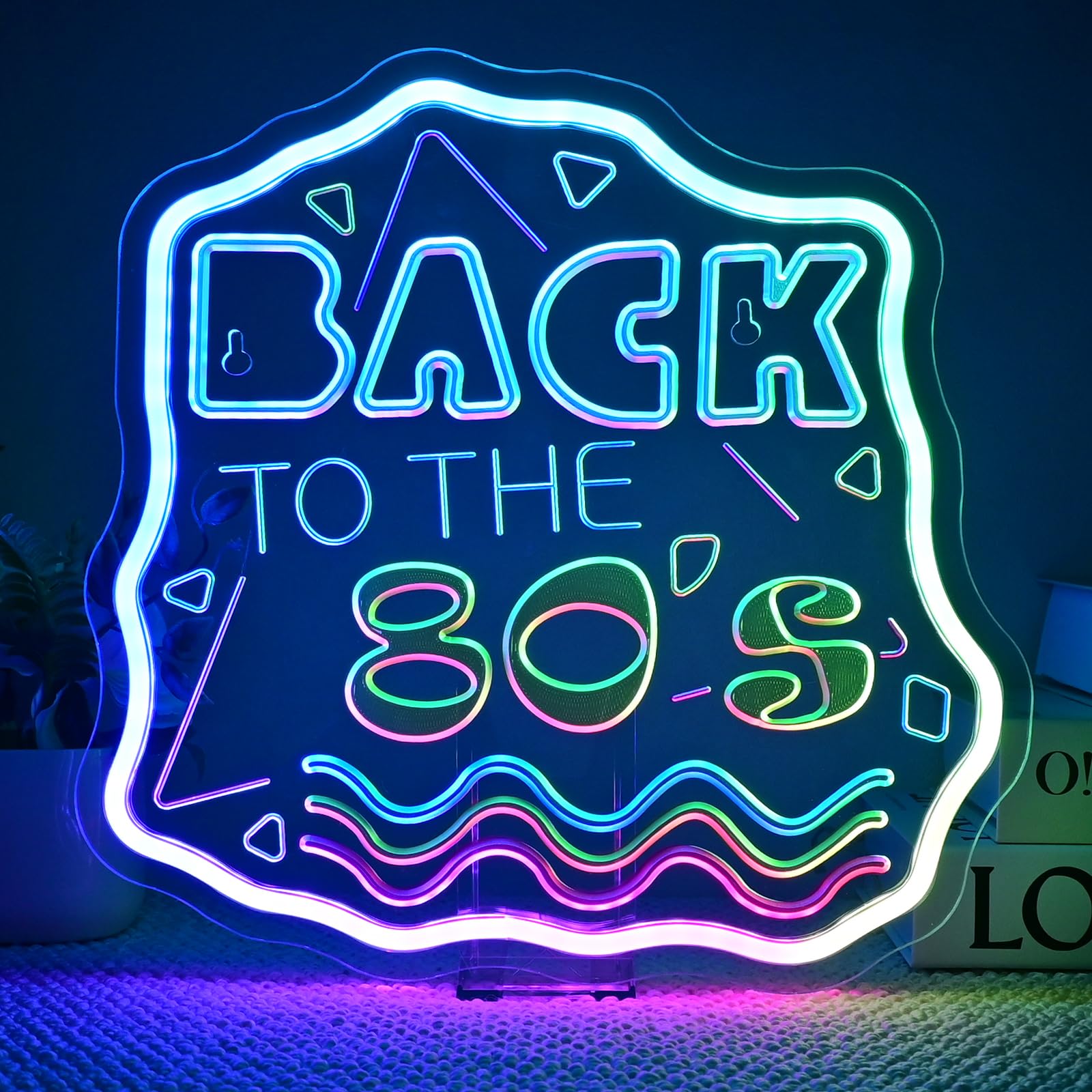 Retro Music Neon Sign Back to the 80's Neon Signs for Wall Decor Vintage LED Neon Light for Party Bar Lounge and 80s Room Wall Decor Retro LED Sign Gifts for Friends DJs and Aesthetic Lovers