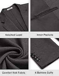 COOFANDY Men's Casual Knit Blazer Suit Jacket