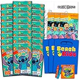 Bendon Disney Lilo and Stitch Mini Party Favors Set for Kids - Bundle with 24 Mini Stitch Grab n Go Play Packs with Coloring Pages, Stickers and More (Lilo and Stitch Birthday Party Supplies)