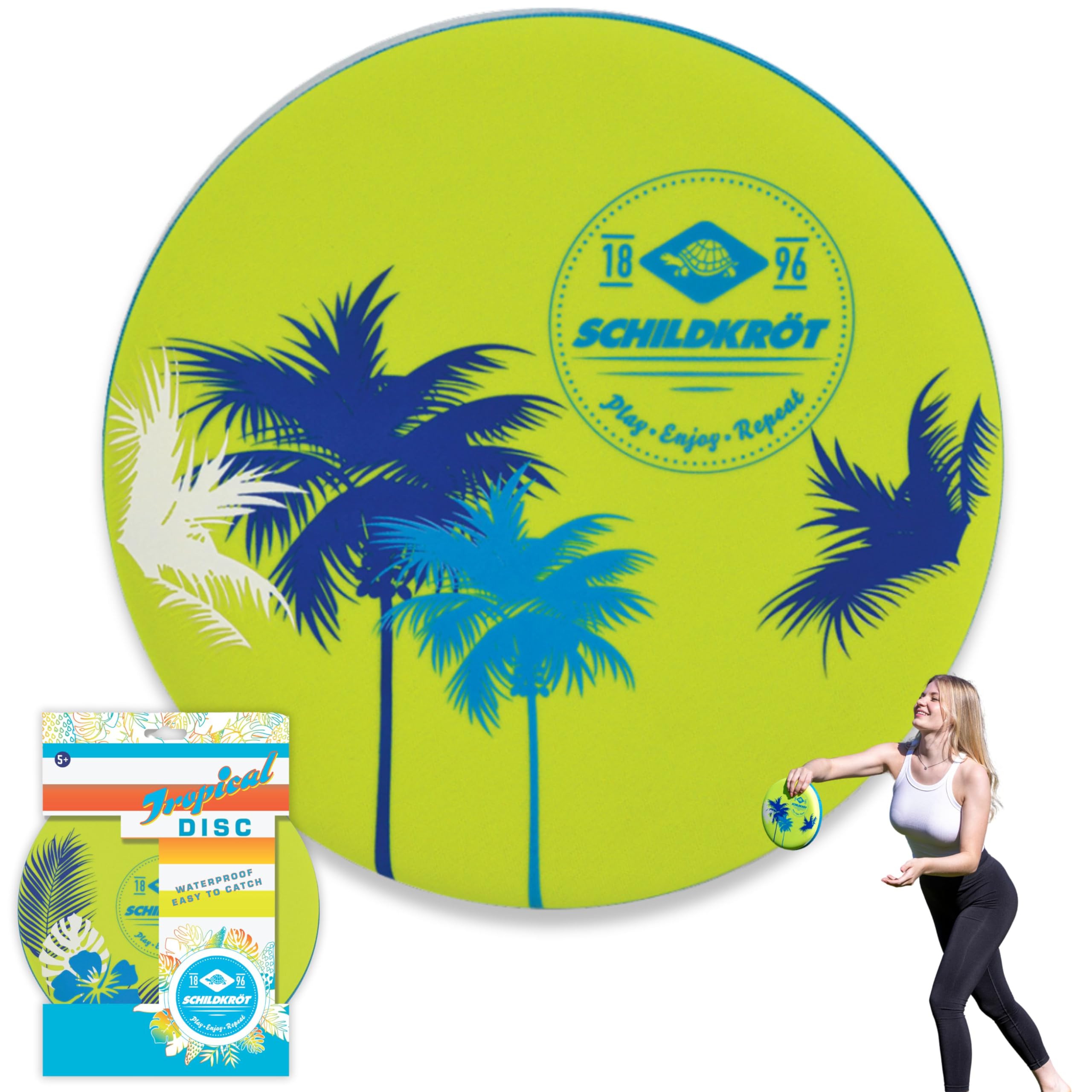 Schildkröt Tropical Frisbee, Solid Foam with Neoprene Cover, Ø 23cm, Good Flight Characteristics, Low Weight, Salt Water Resistant, 970300
