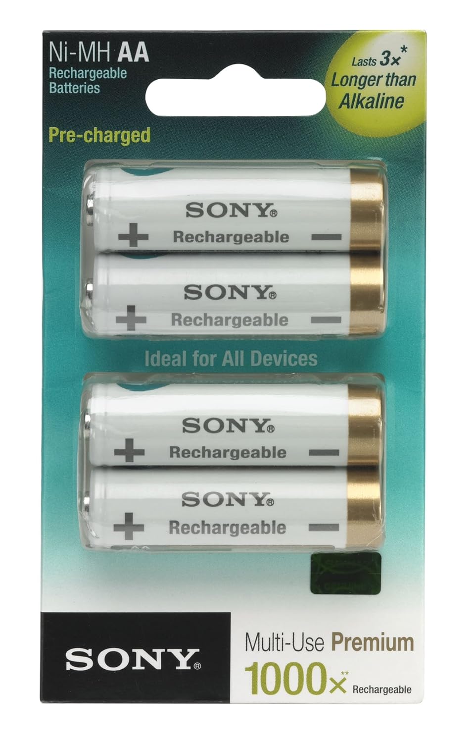 Sony NHAAB4KN batería recargable - Batería/Pila recargable (Alcalino, Verde, Color blanco, AA)