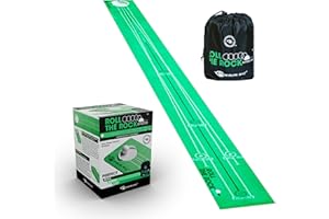 EyeLine Golf Roll The Rock Putting Mat - Have Fun Perfecting Stroke, Alignment, Speed Control, Visualization, Consistency - Indoor - Compact
