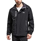 Diamond Candy Men's Hooded Waterproof Jacket Lightweight Rain Jacket Outdoor Casual Sportswear