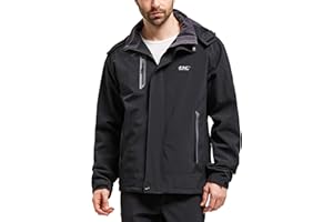 Diamond Candy Men's Hooded Waterproof Jacket Lightweight Rain Jacket Outdoor Casual Sportswear