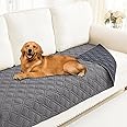 Smiry Waterproof Dog Blanket, 30x70 Inch Soft Pet Bed Cover Reversible, Washable Sofa Couch Furniture Protector for Small Medium Large Dog Puppy Cat, Grey/Dark Grey